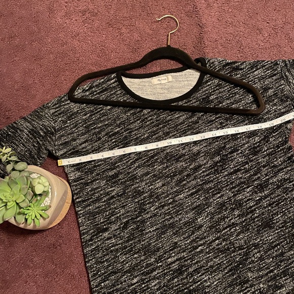 MADEWELL Black Marled Shadowtree Pullover Top sz S - Picture 2 of 6